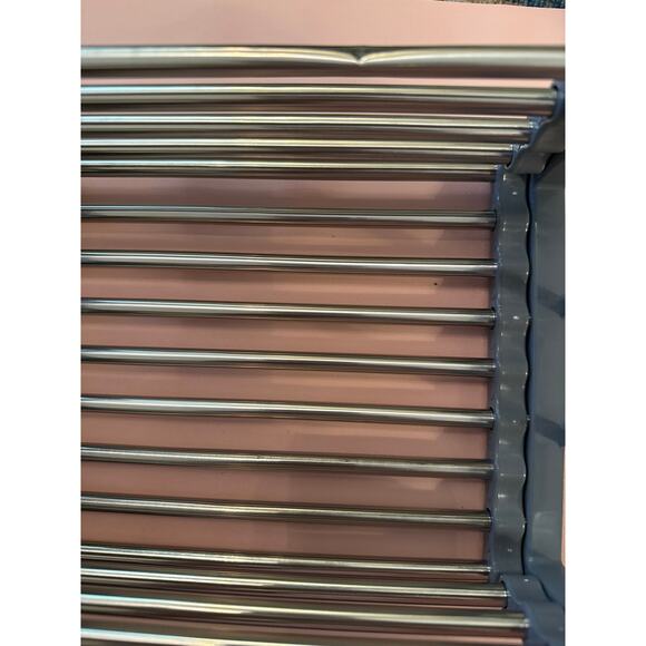 DAMAGED Kitchen Stainless Steel Dish Drainer Over Sink Dish Drying Rack small - Picture 1 of 3